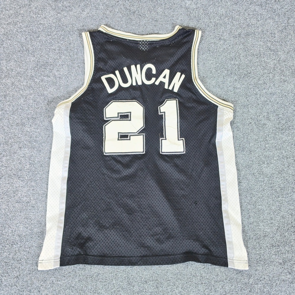 Adidas Tim Duncan San Antonio Spurs NBA Jersey Black Mesh Mens Size L 50 USED